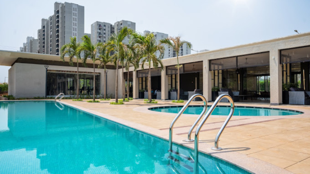 Swimming Pool and Clubhouse at Lodha Crown Taloja